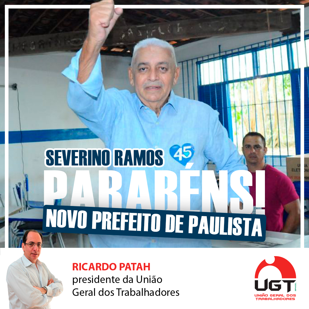 Ramos, dirigente da UGT, é eleito Prefeito de Paulista, em Pernambuco