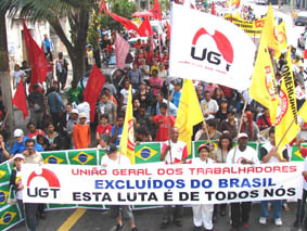 UGT leva sua bandeira no Grito dos Excluídos.